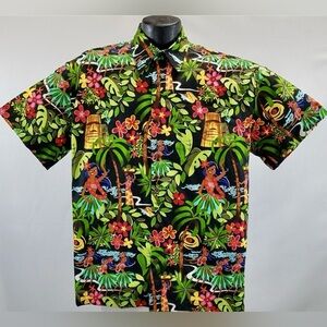 High Seas Trading Company Men's Retro Hula Girls Hawaiian Shirt XXL🌺LIKE NEW🌴